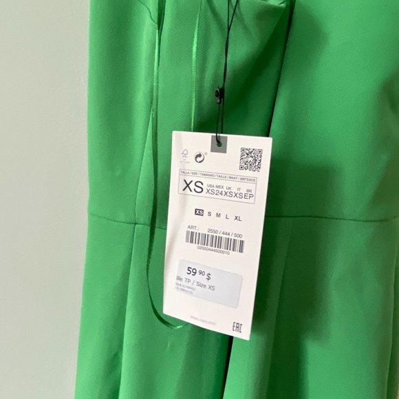 Zara Cross Strap Sheath Dress in Green - Picture 6 of 6